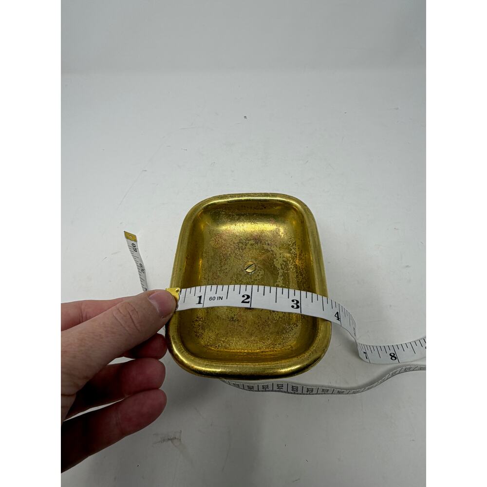 Vintage brass pedestal soap dish - Picture 5 of 5
